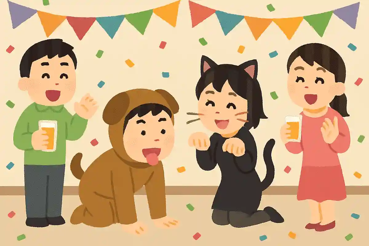 語尾に「ワンorニャー」